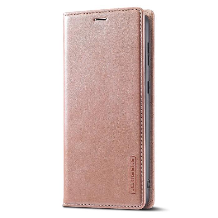 Bild 2, LC.IMEEKE LC.IMEEKE Samsung Galaxy S22 Plus Fodral Flip Läder Rosa - Teknikhallen.se