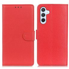  Samsung Galaxy A35 5G Fodral Litchi L&auml;der R&ouml;d - Teknikhallen.se