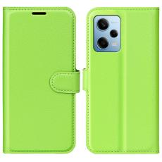  Xiaomi Redmi Note 12 Pro 5G Fodral Litchi L&auml;der Gr&ouml;n - Teknikhallen.se