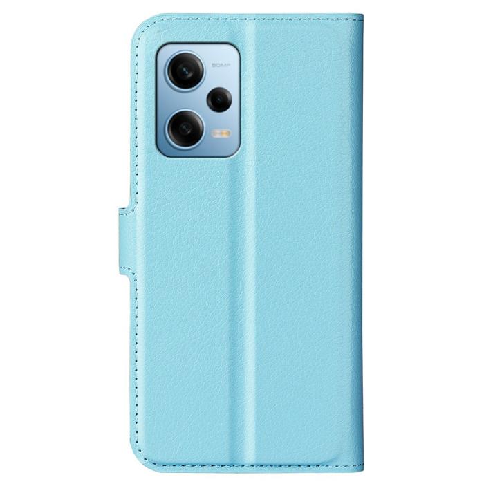 Bild 6,  Xiaomi Redmi Note 12 Pro 5G Fodral Litchi Läder Blå - Teknikhallen.se