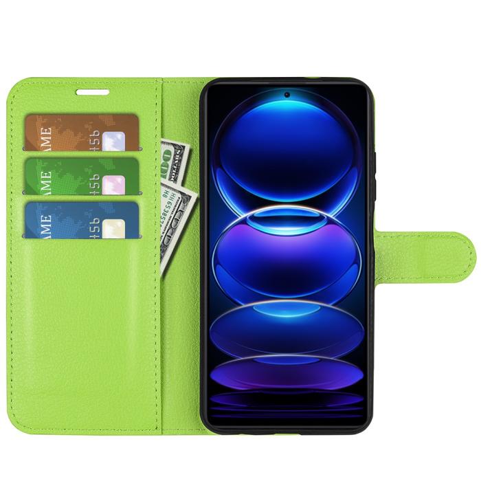 Bild 2,  Xiaomi Redmi Note 12 Pro 5G Fodral Litchi Läder Grön - Teknikhallen.se