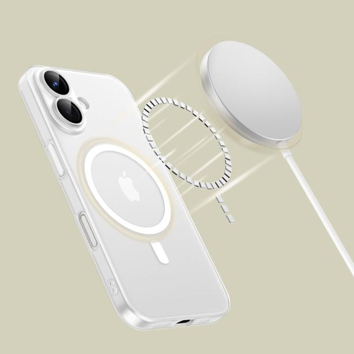 Bild 3, Tech-Protect Tech-Protect iPhone 16 Skal MagSafe MagSlim Matt Vit - Teknikhallen.se