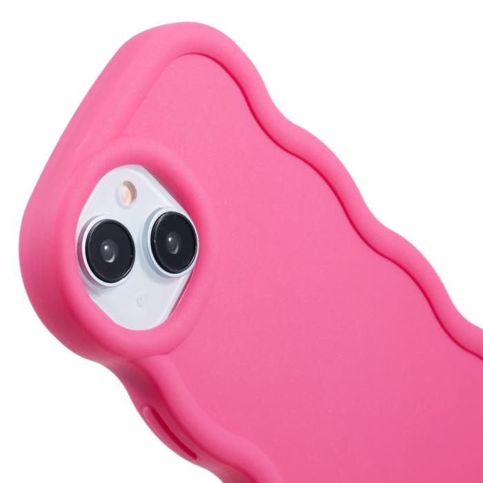 Bild 6,  iPhone 14 Mobilskal Wavy Rosa - Teknikhallen.se