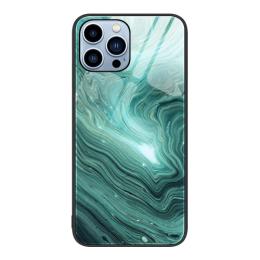  iPhone 14 Pro Skal Marmor Härdat Glas Waves - Teknikhallen.se