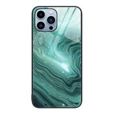  iPhone 14 Pro Skal Marmor H&auml;rdat Glas Waves - Teknikhallen.se