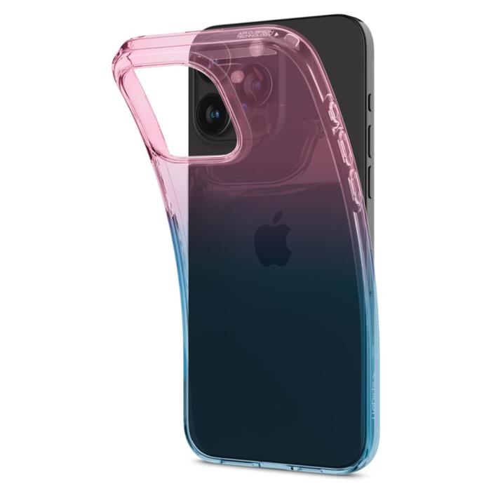 Bild 5, Spigen Spigen iPhone 15 Pro Skal Liquid Crystal Gradation Pink - Teknikhallen.se