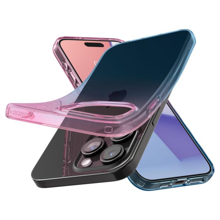 Bild 6, Spigen Spigen iPhone 15 Pro Skal Liquid Crystal Gradation Pink - Teknikhallen.se