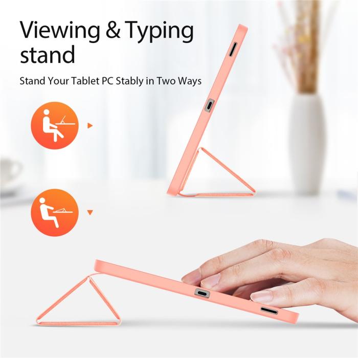 Bild 3, DUX DUCIS DUX DUCIS Galaxy Tab S10 FE Plus Fodral DOMO Tri-Fold Rosa - Teknikhallen.se
