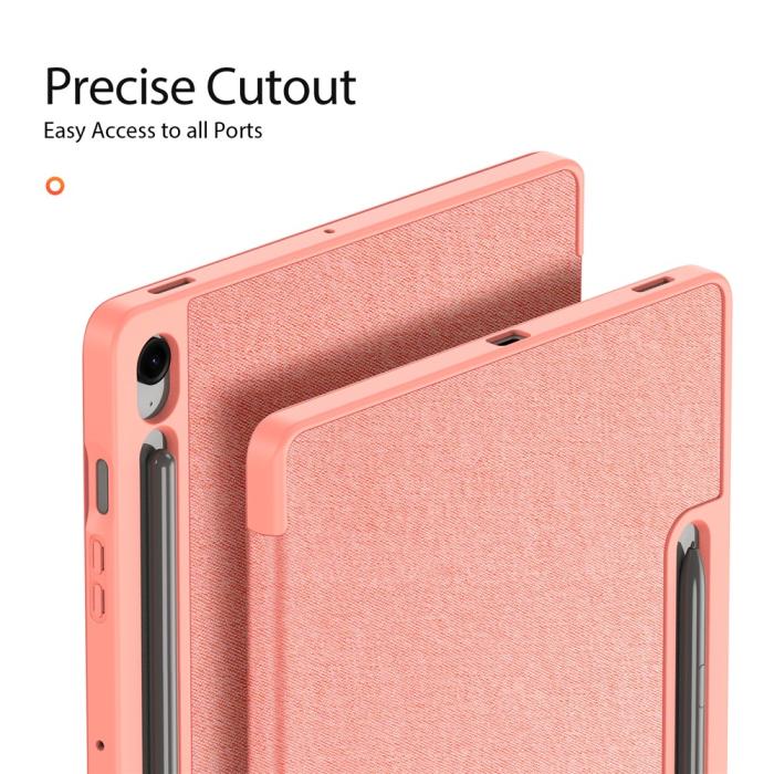 Bild 5, DUX DUCIS DUX DUCIS Galaxy Tab S10 FE Plus Fodral DOMO Tri-Fold Rosa - Teknikhallen.se