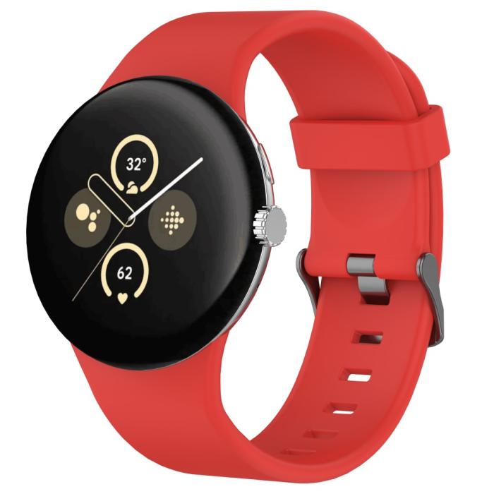 Bild 4,  Google Pixel Watch 4 / 3 45 mm Armband Silikon Röd - Teknikhallen.se
