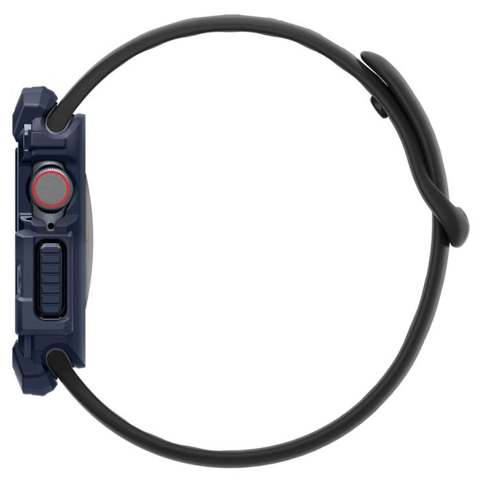 Bild 4, Spigen Spigen Apple Watch 11/10 46 mm Skal Rugged Armor Navy Blue - Teknikhallen.se