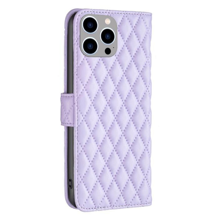 Bild 3,  iPhone 15 Pro Max Fodral Diamond Läder Lila - Teknikhallen.se