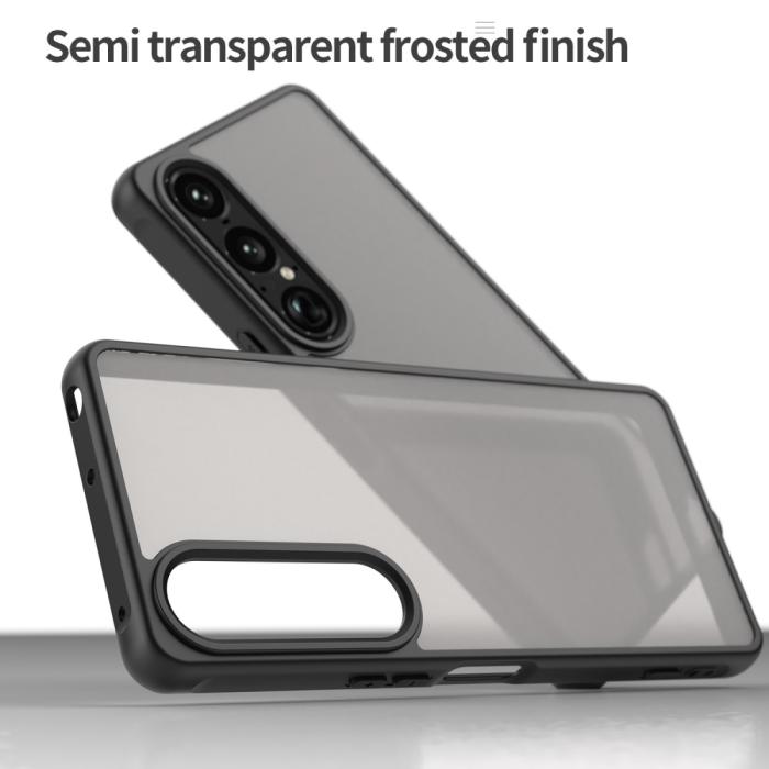 Bild 4,  Sony Xperia 1 VII Skal Hybrid Frosted Svart - Teknikhallen.se