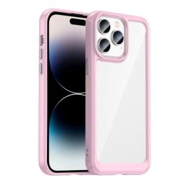  iPhone 14 Pro Max Skal Akryl/TPU Transparent/Rosa - Teknikhallen.se