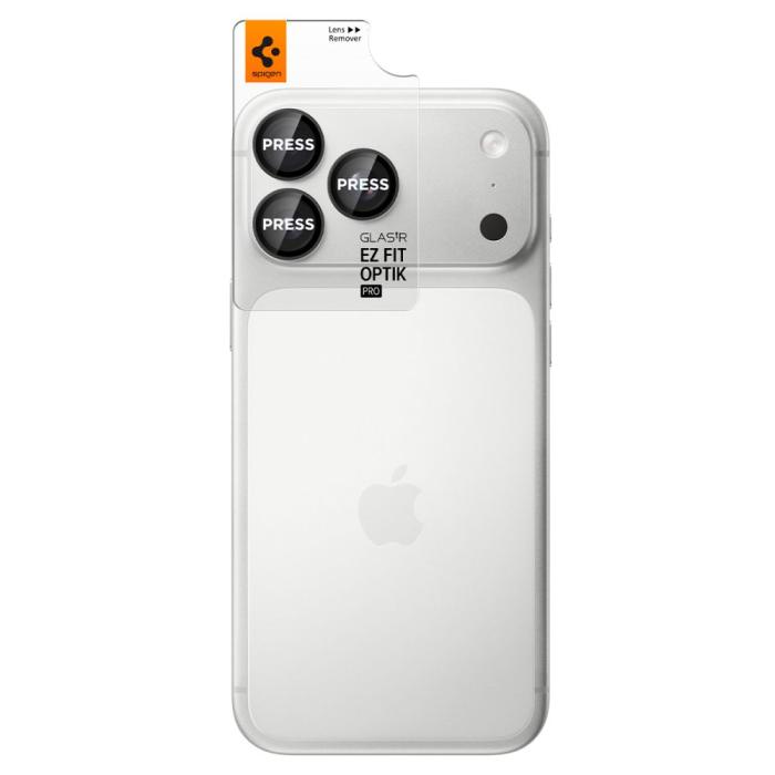 Bild 2, Spigen Spigen iPhone 18 Pro/18 Pro Max 2-PACK Linsskydd Optik Pro GLAS.tR 'Ez Fit' - Teknikhallen.se
