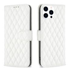  iPhone 15 Pro Fodral Diamond L&auml;der Vit - Teknikhallen.se