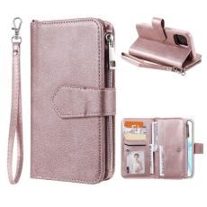  iPhone 12 / 12 Pro - 2in1 Magnet Skal / Pl&aring;nboksfodral - Ros&eacute;guld - Teknikhallen.se