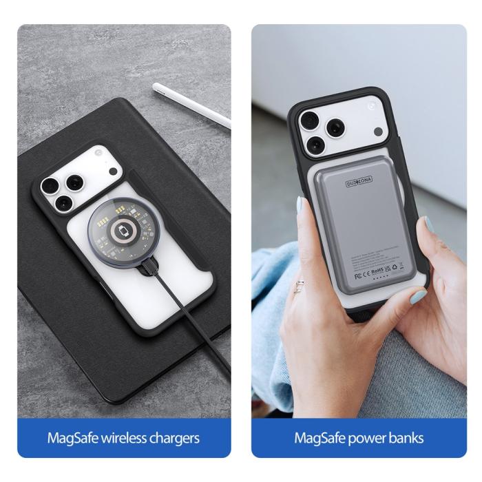 Bild 3, DUX DUCIS DUX DUCIS iPhone 17 Pro Fodral MagSafe Kickstand Skin X Pro - Teknikhallen.se