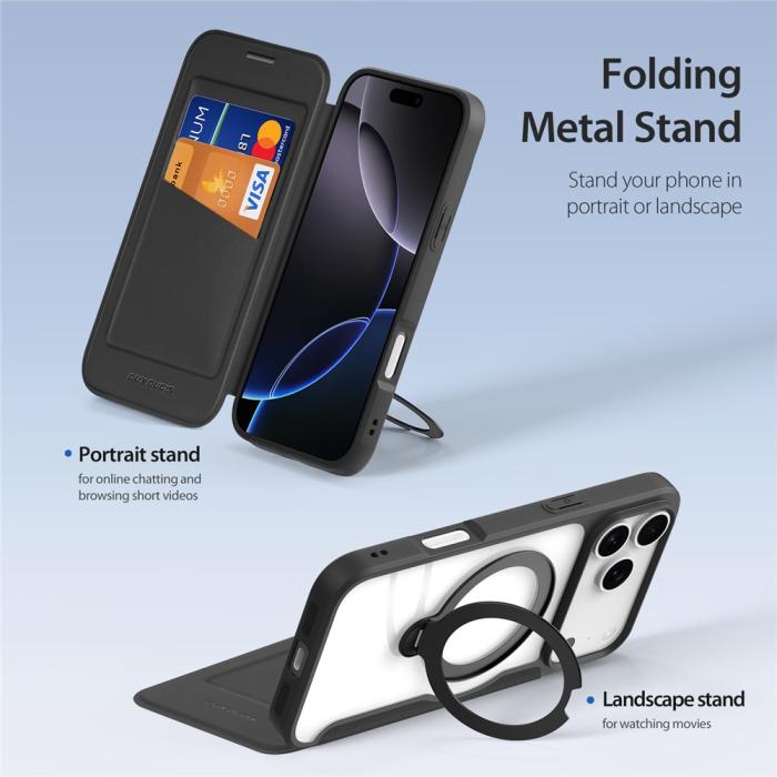 Bild 4, DUX DUCIS DUX DUCIS iPhone 17 Pro Fodral MagSafe Kickstand Skin X Pro - Teknikhallen.se