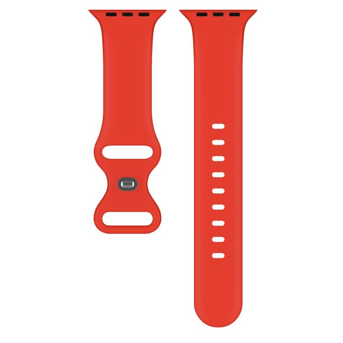 Bild 3, ColorPop Silikon Armband Butterfly Apple Watch 42/41/40/38 mm (M/L) Röd - Teknikhallen.se