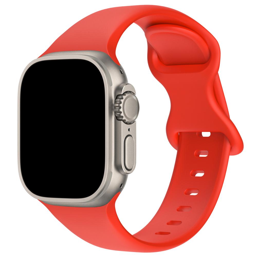 ColorPop Silikon Armband Butterfly Apple Watch 41/40/38 mm (M/L) Röd - Teknikhallen.se