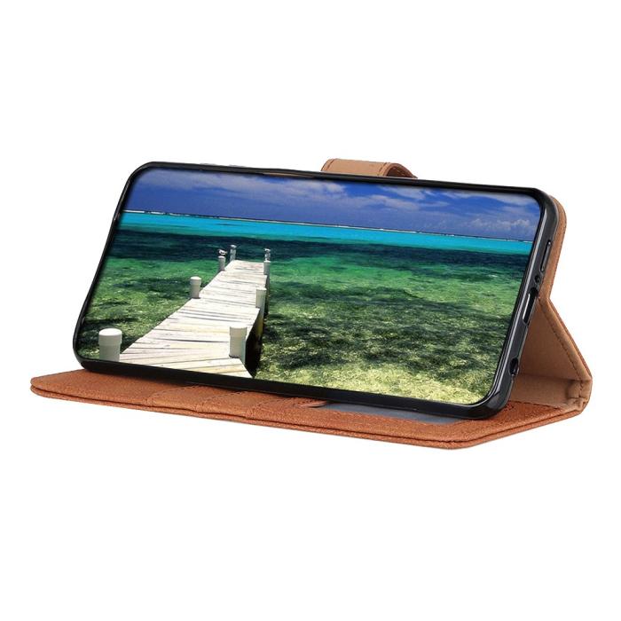 Bild 5, KHAZNEH KHAZNEH Xiaomi Redmi Note 11 4G Fodral Split Läder Brun - Teknikhallen.se