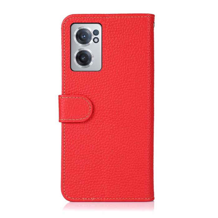 Bild 3, KHAZNEH KHAZNEH OnePlus Nord CE 2 5G Fodral Äkta Läder Röd - Teknikhallen.se
