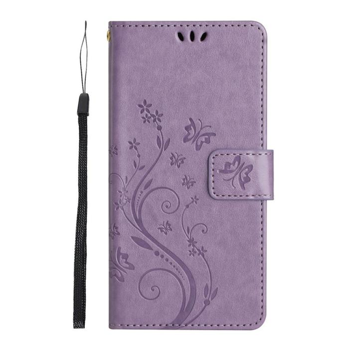 Bild 5,  Samsung Galaxy A27 5G Fodral Blommor/Fjärilar Lila - Teknikhallen.se