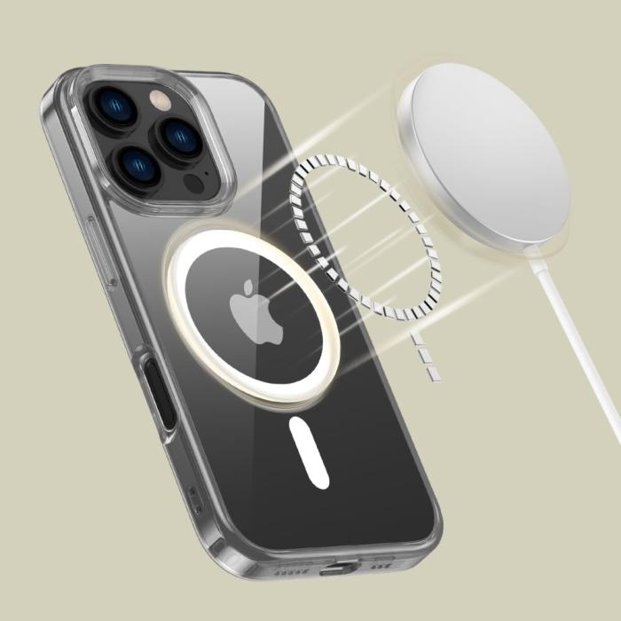 Bild 5, Tech-Protect Tech-Protect iPhone 16 Pro Skal MagSafe FlexAir Hybrid Transparent - Teknikhallen.se