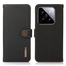 KHAZNEH KHAZNEH Xiaomi 14 Ultra Fodral RFID &Auml;kta L&auml;der Svart - Teknikhallen.se