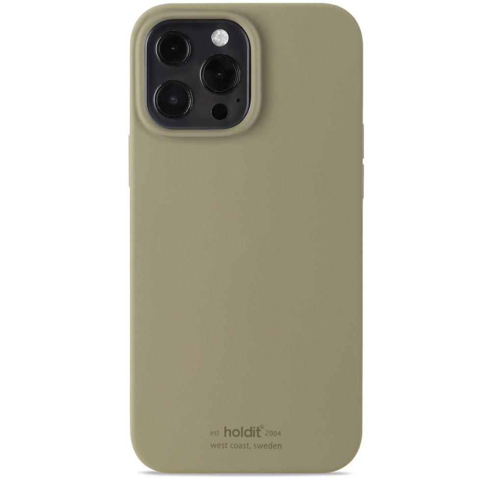 holdit holdit iPhone 13 Pro Max Mobilskal Silikon Khaki Green - Teknikhallen.se