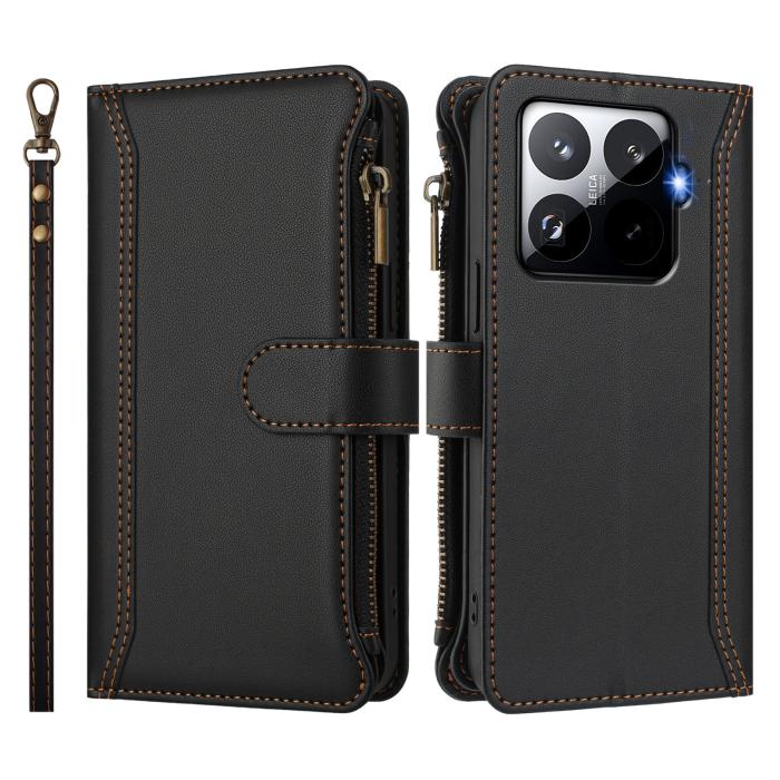 Bild 3,  Xiaomi 15T Pro Fodral Multifunktionell Läder Svart - Teknikhallen.se