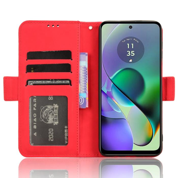 Bild 2,  Motorola Moto G54 5G Fodral Med Avtagbart Kortfodral Röd - Teknikhallen.se