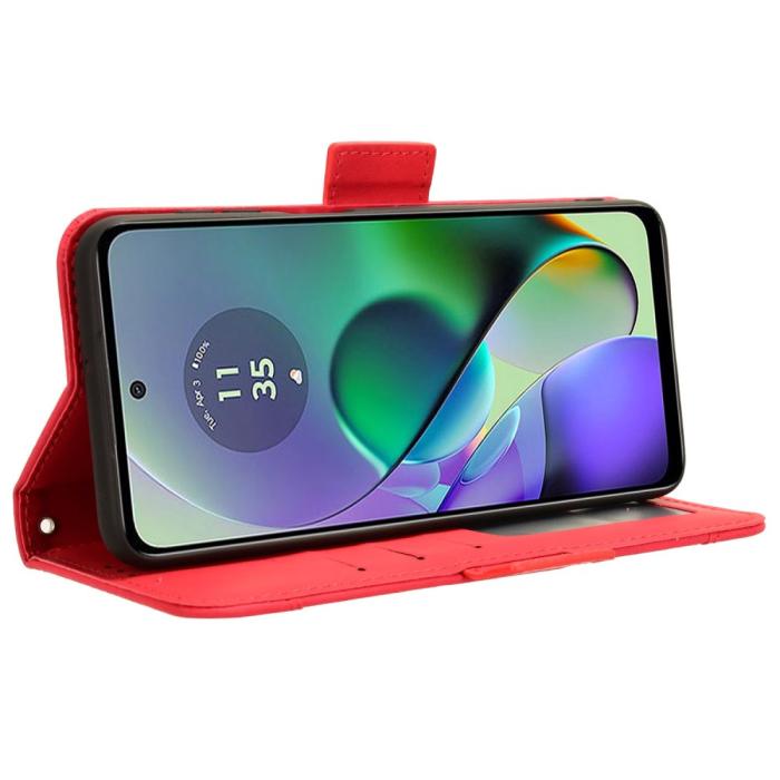 Bild 3,  Motorola Moto G54 5G Fodral Med Avtagbart Kortfodral Röd - Teknikhallen.se