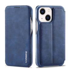 LC.IMEEKE LC.IMEEKE iPhone 14 Plus Fodral Flip L&auml;der Bl&aring; - Teknikhallen.se