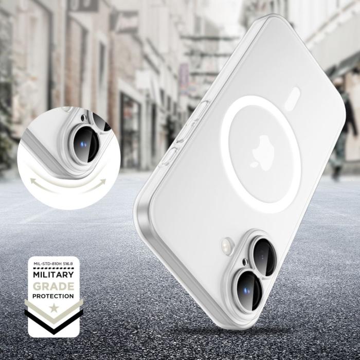 Bild 5, Tech-Protect Tech-Protect iPhone 16 Skal MagSafe MagSlim Matt Vit - Teknikhallen.se