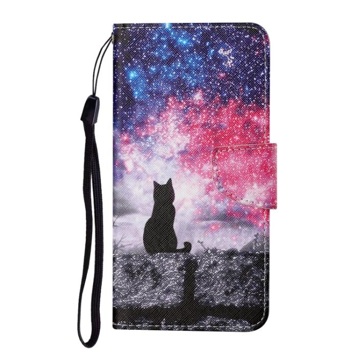 Bild 2,  iPhone 14 Fodral Med Tryck Galaxy Katt - Teknikhallen.se