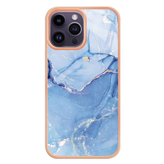 Bild 2,  iPhone 16 Pro Max Skal TPU Marmor Blå - Teknikhallen.se