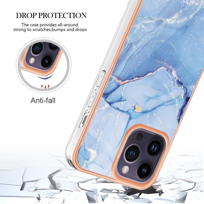 Bild 5,  iPhone 16 Pro Max Skal TPU Marmor Blå - Teknikhallen.se