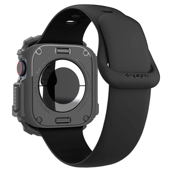 Bild 4, Spigen Spigen Apple Watch 11/10 46 mm Skal Rugged Armor Mörk Grå - Teknikhallen.se