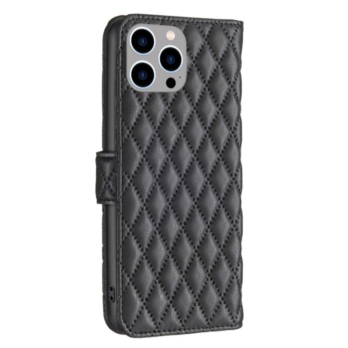 Bild 3,  iPhone 15 Pro Max Fodral Diamond Läder Svart - Teknikhallen.se