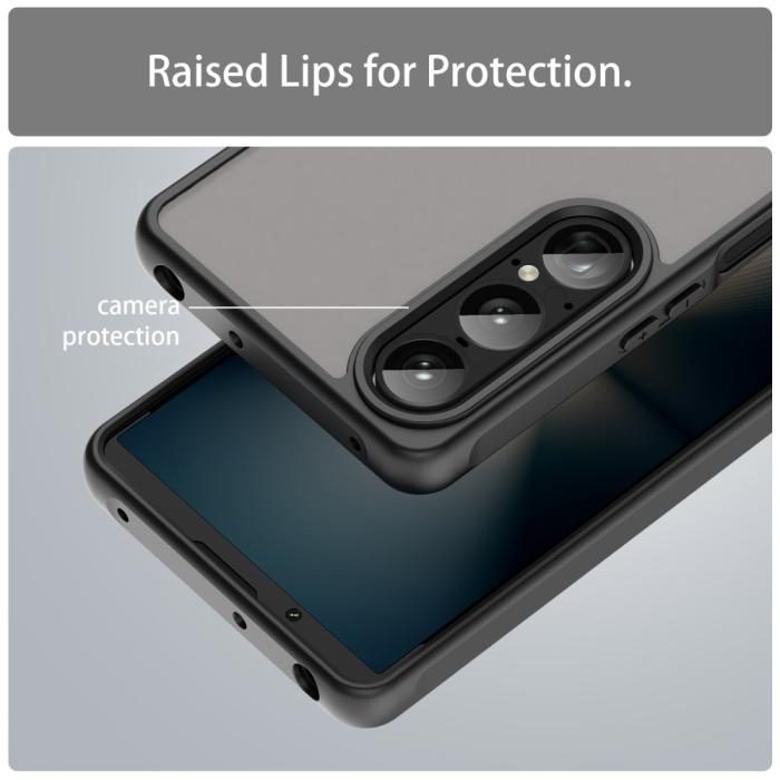 Bild 6,  Sony Xperia 1 VII Skal Hybrid Frosted Svart - Teknikhallen.se