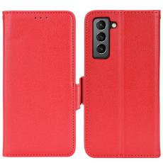  Samsung Galaxy S22 Plus Fodral Litchi Textur R&ouml;d - Teknikhallen.se