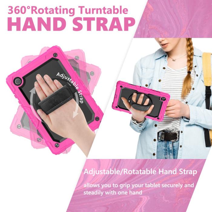 Bild 5,  Galaxy Tab A8 10.5 Skal Shockproof Hybrid Kickstand Strap - Teknikhallen.se