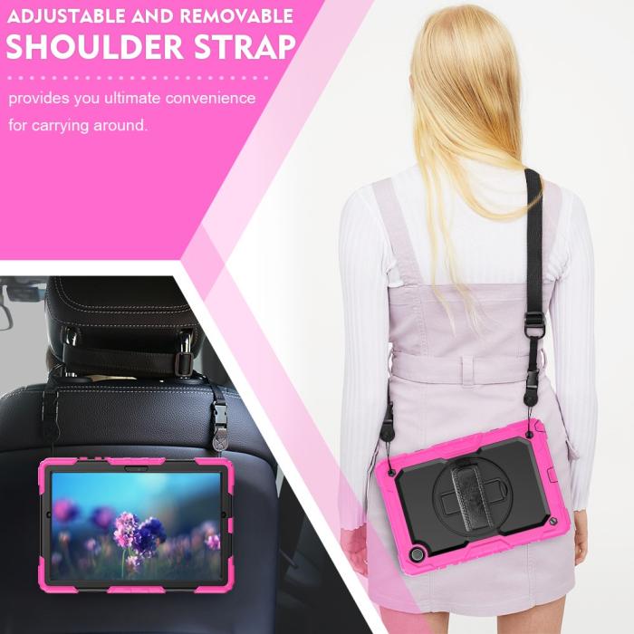 Bild 6,  Galaxy Tab A8 10.5 Skal Shockproof Hybrid Kickstand Strap - Teknikhallen.se