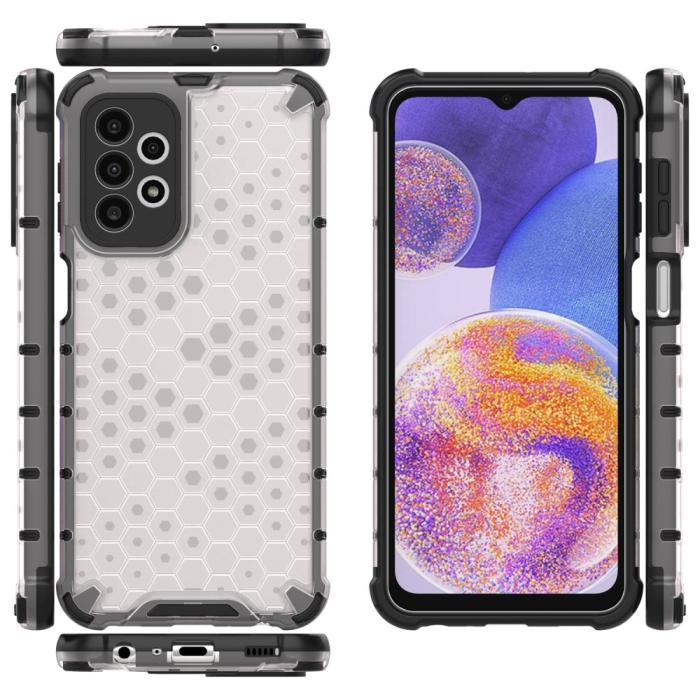 Bild 5,  Samsung Galaxy A23 5G Skal Honeycomb Shockproof Grå - Teknikhallen.se
