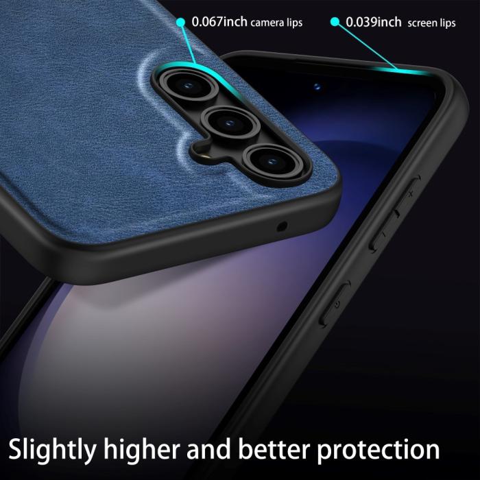 Bild 3,  Samsung Galaxy A05s 4G Skal Läderbelagt Blå - Teknikhallen.se