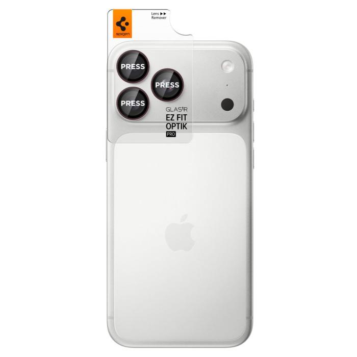 Bild 2, Spigen Spigen iPhone 18 Pro/18 Pro Max 2-PACK Linsskydd Optik Pro GLAS.tR 'Ez Fit' - Teknikhallen.se