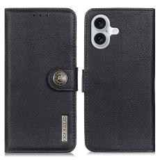 KHAZNEH KHAZNEH iPhone 16 Plus Fodral L&auml;der Svart - Teknikhallen.se