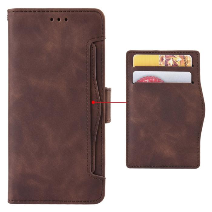 Bild 4,  Motorola Moto G54 5G Fodral Med Avtagbart Kortfodral Brun - Teknikhallen.se